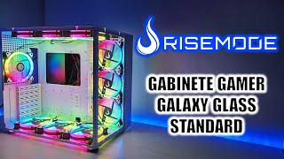 Gabinete Gamer Rise Mode Galaxy Glass Standard Lateral e Frontal em Vidro TemperadoBRANCO [upl. by Isidoro639]