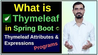 15 What is Thymeleaf  Spring Boot Thymeleaf Tutorial with Programs  Full Course Hindi [upl. by Maybelle921]