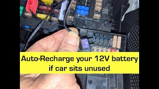 BMW I3 12V battery Saver Auto recharging DIY Stop dead batteries [upl. by Assile]