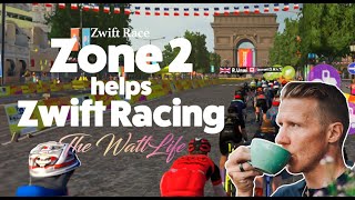 Zwift Race  How Zone 2 helps Zwift racing [upl. by Belak]