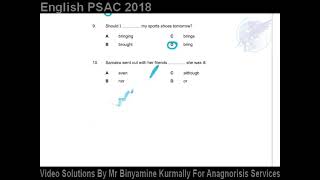 Question 2 MCQ 10 PSAC 2018 [upl. by Saile]