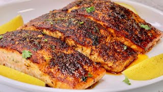 Garlic Butter Salmon Recipe  How Make Garlic Butter Salmon [upl. by Aina]