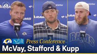 LIVE Sean McVay Matthew Stafford amp Cooper Kupp Address The Media Following Lions Matchup [upl. by Nigel]