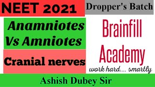 Cranial nervesAnamniotes vs AmniotesBrainfill AcademyAshish Dubey Sir Droppers Batch NEET 2021 [upl. by Duvall579]