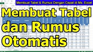 Membuat Tabel dan Rumus Secara Otomatis [upl. by Hcahsem]