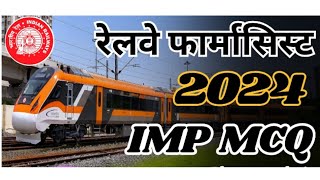 RRB pharmacist IMP MCQ for 2024 [upl. by Anitnuahs848]