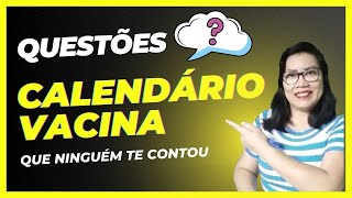 CALENDÁRIO DE VACINA RESOLUÇÃO DE QUESTÕES PARTE 4 [upl. by Wachtel]