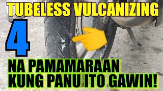 How to vulcanize tubeless tiresApat na paraan para mavulcanize ang tubeless n gulong [upl. by Arte]