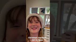 Christmas Reactions Girl Vs Boys [upl. by Olly]