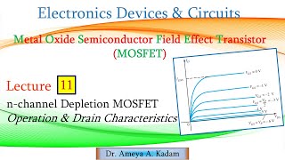 Lect 11 nchannel Depletion MOSFET Operation amp Drain Characteristics [upl. by Heti336]