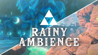 Zelda  Rainy TOTK Towns  Ambience 10 Hours [upl. by Tanney]