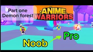 Anime warriors 1  Demon forest aka demon slayer Roblox [upl. by Eibbed]