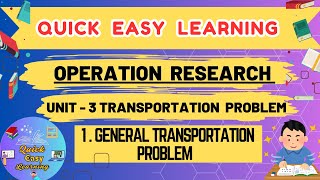 1General Transportation ProblemOperation ResearchWhat is TP How its WorksWith Clear Examples [upl. by Incrocci433]