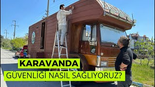 KARAVANDA GÜVENLİĞİ NASIL SAĞLIYORUZ Bu sistemle hem güvenlik hem sürüş Konforu sağladık  karavan [upl. by Enirahtak]