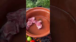 Carne de puerco en salsa de molcajete mexicanfood food comidamexicana cheffcito recipe [upl. by Nahtanha737]