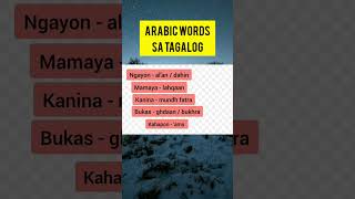 Mga arabic words sa tagalog [upl. by Doolittle499]