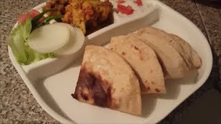 Punjabi Roti Meal Including Sabzi Roti Dahi Salad Indian Meal Recipe [upl. by Clyve]