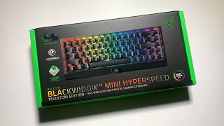 Razer BlackWidow V3 Mini Hyperspeed Phantom Edition ASMR Unboxing [upl. by Naihs352]