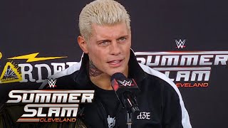 Cody Rhodes comments on Roman Reigns’ return SummerSlam 2024 Press Conference highlights [upl. by Nelyak958]