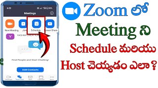 how to host zoom meeting in Teluguhow to schedule zoom meeting and send link in telugu [upl. by Auohp317]