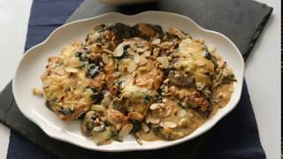 Creamy spinach chicken II صدر الدجاج بالسبانخ و الكريمة لذييييذ جدا [upl. by Aieken]