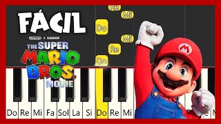 SUPER MARIO BROS  PIANO FÁCIL CON NOTAS [upl. by Lafleur747]