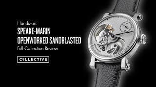 Handson SpeakeMarin Openworked Sandblasted Watch Review – Titanium amp Red Gold – 38mm amp 42mm [upl. by Ambrogio570]