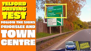 TELFORD driving test routes  Priorslee and town centre [upl. by Suilmann]