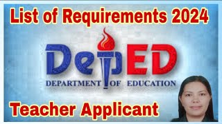 List of Requirements for Teaching Position in depEd 2024Cecil TV [upl. by Petunia]