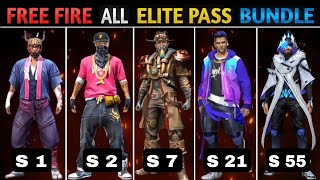 ALL ELITE PASS BUNDLE SEASON 1 TO ALL  FREE FIRE ALL ELITE PASS BUNDLE  ALL ELITE PASS FREE FIRE [upl. by Ylyl855]