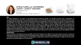 Genesis LabStructurally Informed Joint Layout Design Elham Mousavian [upl. by Ailahtan]