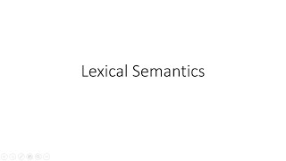 LexicalSemantics [upl. by Ilarrold]