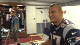 Rob Gronkowski Dunkin Donuts Commercial Outtakes [upl. by Llerahs886]