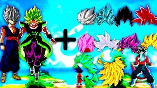 Broly and Gohan  All Super Saiyan Mode  transforms goku dragonballz anime [upl. by Cloutman]