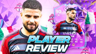 5⭐ SM OR WF 90 ULTIMATE BIRTHDAY INSIGNE PLAYER REVIEW  FC 24 Ultimate Team [upl. by Frydman951]