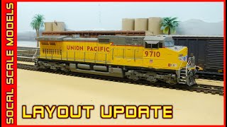 Layout Update  New Athearn Locomotive  UP Dash 944CW 9710 [upl. by Durnan]