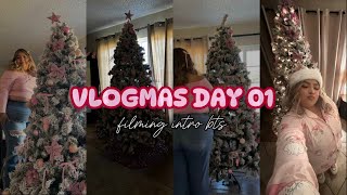 VLOGMAS DAY 01🎄🎀  behind the scenes of christmas intro  vlog 86 [upl. by Ylrebmik]