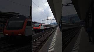 Durchfahrt eines Intercity IC der SBB CFF FFS in Sissach 🇨🇭 trainspotting schweiz shorts yt [upl. by Yllod]