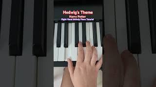 Hedwigs Theme Harry Potter Piano Tutorial Right Hand Melody [upl. by Nerrawed]