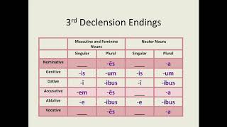 Latin for Beginners Lesson 12 Third Declension Nouns [upl. by Annovoj]