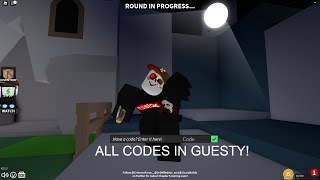 All currently working codes in GUESTY [upl. by Eimar]