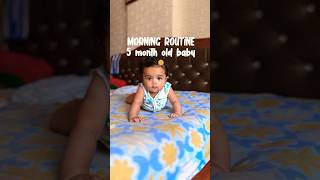 Realistic Morning Routine of a 5 month Old Baby 🌞mom morning [upl. by Ahsa325]