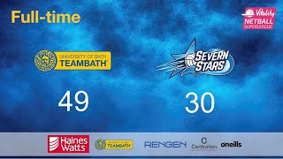 Team Bath 49 Severn Stars 30  2021 Vitality Netball Superleague highlights [upl. by Hsinam712]