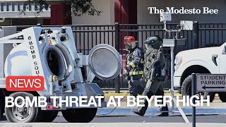 Bomb threat evacuates Beyer High School in Modesto [upl. by Nelra682]