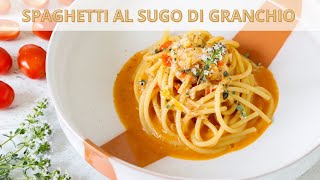 Spaghetti al sugo di granchio un piatto che profuma di mare  ChefDeg [upl. by Yllim]