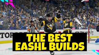 NHL 22 Best Early Level Builds in EASHL World of Chel Sniper TwoWay Forward Power Forward [upl. by Leugar]