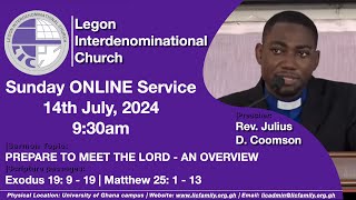 LIC Sunday Service  PREPARE TO MEET THE LORD  AN OVERVIEW  14th July 2024 [upl. by Ayanahs]