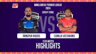 Comilla Victorians vs Rangpur Riders  Highlights  15th Match  Season 10  BPL 2024 [upl. by Leugim]