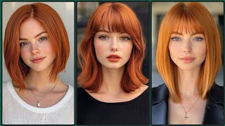 Decent and Preety copper hair color ideas🍂stylishpixiestylehairstylesbeautiful shorthairstyles [upl. by Dwain404]