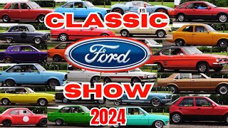 RETRO FORD Cars Arriving at CLASSIC FORD MEET Squires JUNE 2024 [upl. by Desireah]